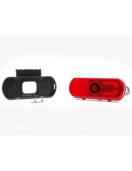 Piloto LED roja con emblema, ilumina el contorno del vehículo en el suelo 12V-24V W240 Was 1599 | LeonLeds