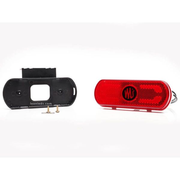 Piloto LED roja con emblema, ilumina el contorno del vehículo en el suelo 12V-24V W240 Was 1599 | LeonLeds