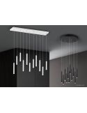 Gama de Lámparas colgante LED Tubular con forma redonda en acabado Negro 27,5W 3000K Trio 321691132 | LeonLeds