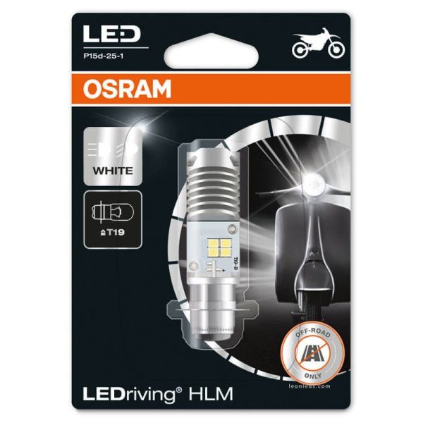 Lâmpada LED T19 12V LedDriving HLM para Motocicleta 7335DWP-01B Osram | leonleds