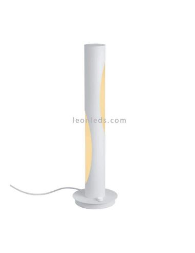Lámpara de mesa LED de metal Cisalo con interruptor blanca