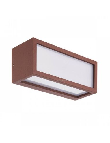 Aplique exterior rectangular Utah 7052 Oxído | LeonLeds