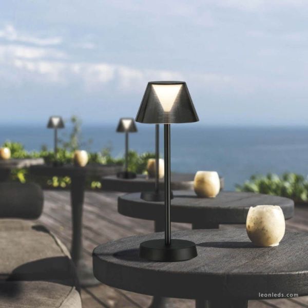 Lámpara de mesa LED de batería para exterior 7W 380Lm 3000K Asahi Acb | LeonLeds