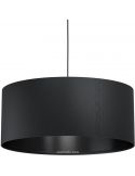Plafonnier textile noir diamètre 53cm Maserlo 1 Eglo | leonleds