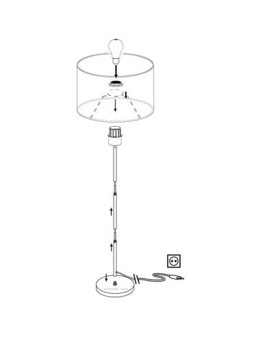 Lampadaire noir Maserlo 1