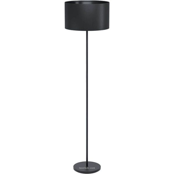 Lámpara de pie negra Maserlo 1 Eglo | LeonLeds