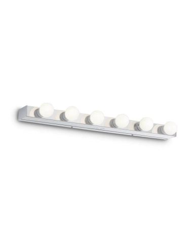 Aplique tipo hollywood Prive' AP6 6xE14 Cromado | LeonLeds