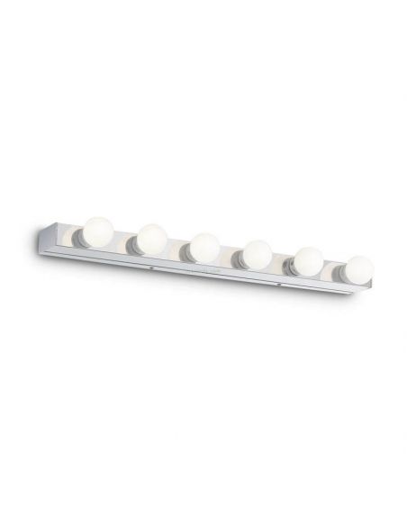 Aplique tipo hollywood Prive' AP6 6xE14 Cromado | LeonLeds