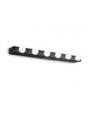 Aplique tipo hollywood negro Prive' AP6 6xE14 | LeonLeds