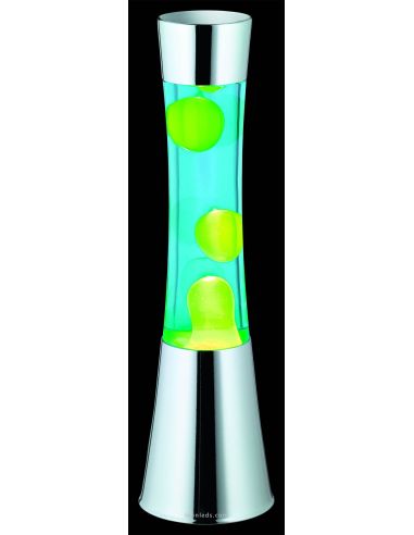 Lámpara de lava verde y cromada R55166132 Trio | LeonLeds