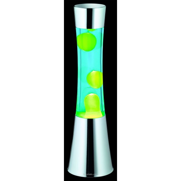 Lámpara de lava verde y cromada R55166132 Trio | LeonLeds
