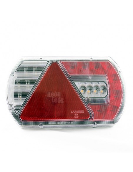 Feu arrière LED avec triangle 12/24V Lucidity 26044 pour machines agricoles Approuvé 12-24V | leonleds