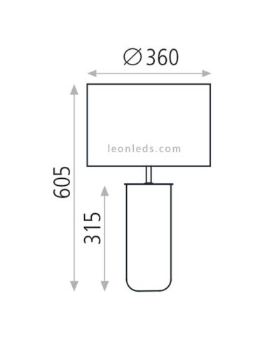 Lindana candeeiro de mesa em tecido branco e dourado dimensões