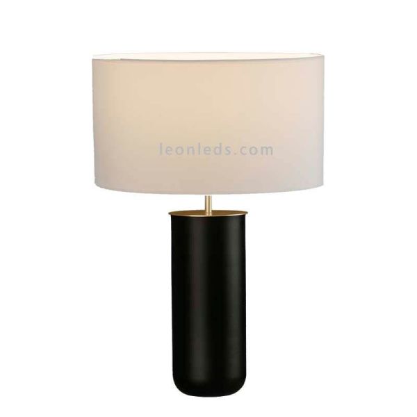 Candeeiro de mesa Lindana em metal preto e dourado