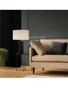 Lampe de table Lindana en métal noir et doré 2