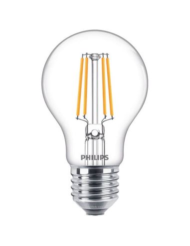 Bombilla LED de filamento A60 Equivalente a 40W - 4.3W Classic Luz Cálida 2700K Philips | LeonLeds
