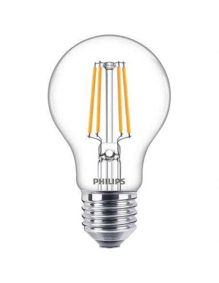 Bombilla LED de filamento A60 Equivalente a 40W - 4.3W Classic Luz Cálida 2700K Philips | LeonLeds
