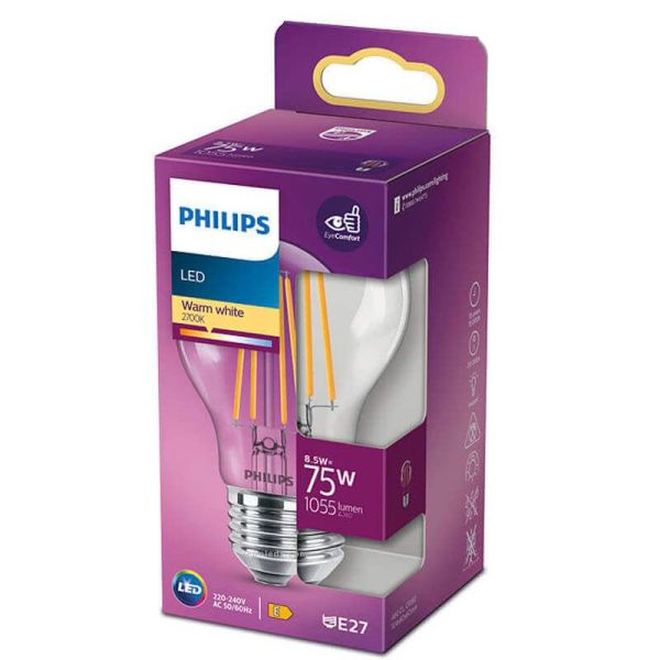 LED-Lampe, die einer 75W-Glühbirne...