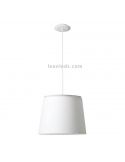 Lámpara colgante textil Savoy blanca