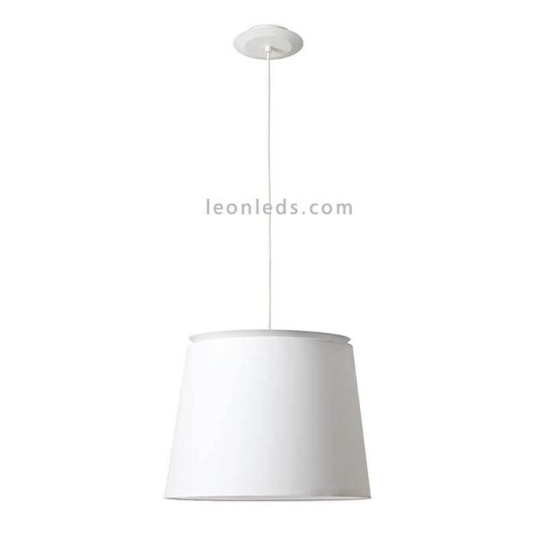 Candeeiro suspenso em tecido branco Savoy