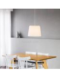 Suspension textile Savoy blanc ambiant