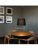 Lámpara colgante textil Savoy negra ambiente