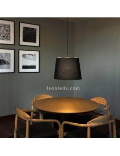 Lámpara colgante textil Savoy negra 2