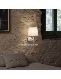 Aplique de pared de tela Savoy blanco 2