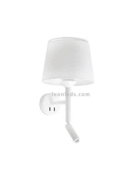 Aplique de tecido Savoy com braço de leitura branco