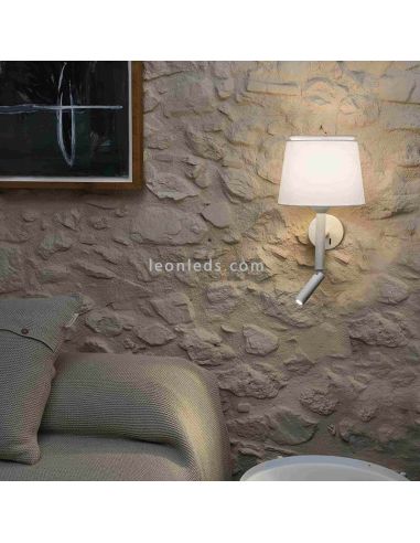 Applique en tissu Savoy avec bras de lecture blanc ambiant
