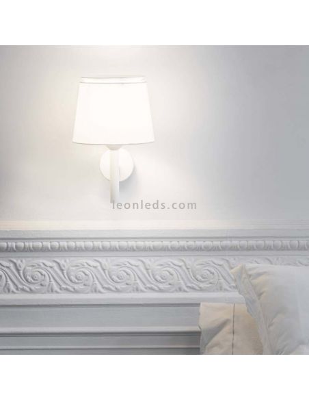 Applique Faro Barcelona en tissu Savoy blanc d'ambiance