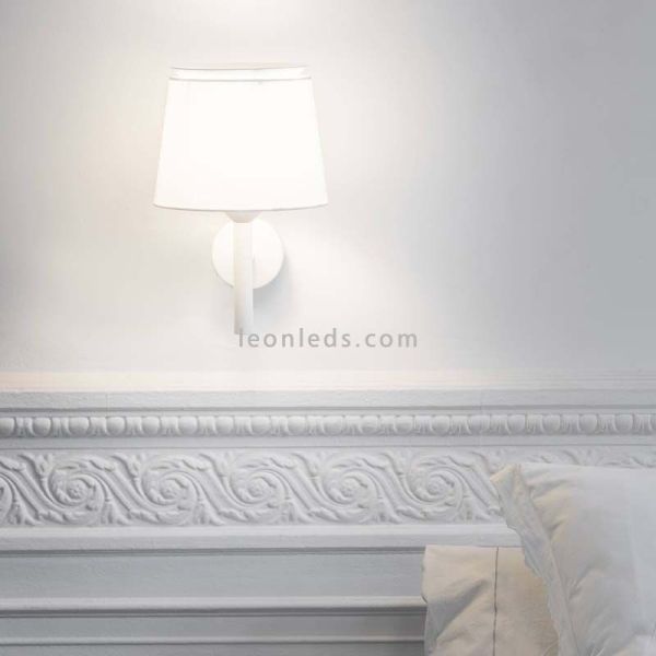 Applique Faro Barcelona en tissu Savoy blanc d'ambiance