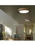 Luz de teto de LED de madeira Tender preta ambiente