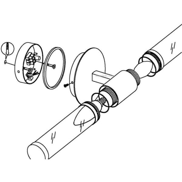 Installation de l'applique miroir de salle de bain Palmera 2XE14 87219 Eglo | leonleds