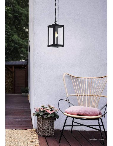 Ambiente de Lámpara de techo exterior Negra Alamonte 1 94788 Eglo | LeonLeds