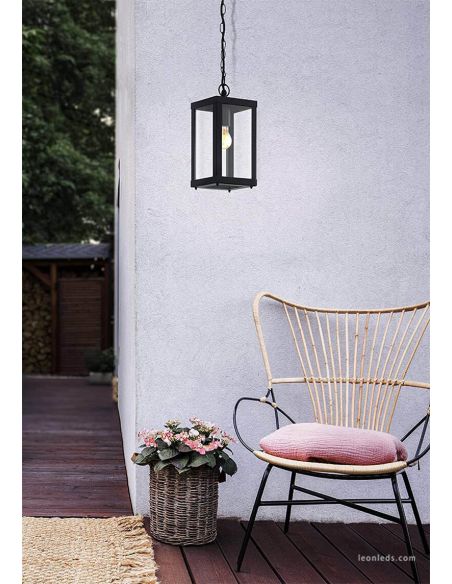 Ambiente de Lámpara de techo exterior Negra Alamonte 1 94788 Eglo | LeonLeds