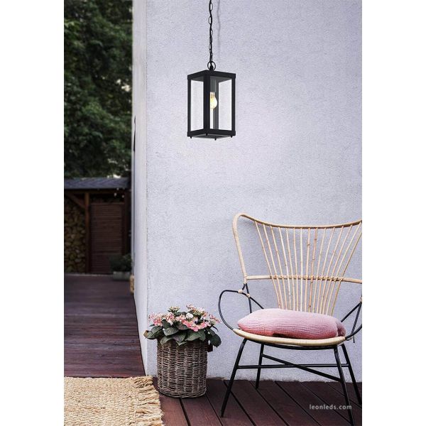 Ambiente de Lámpara de techo exterior Negra Alamonte 1 94788 Eglo | LeonLeds