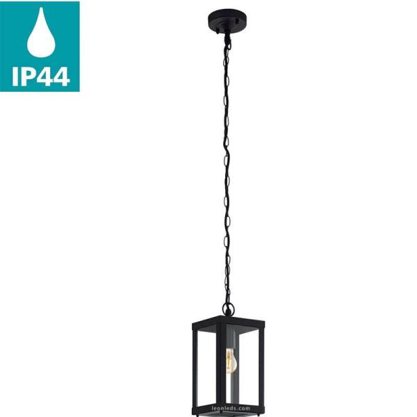 Lámpara de techo exterior Negra Alamonte 1 94788 Eglo | LeonLeds
