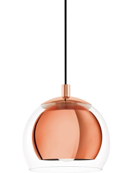 Detalhe de Luminária de teto com 3 abajures cobre Rocamar 94591 Eglo | leonleds