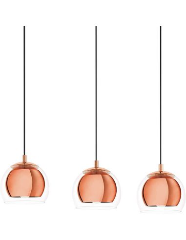 Lámpara de techo con 3 pantallas Cobre Rocamar 94591 Eglo | LeonLeds