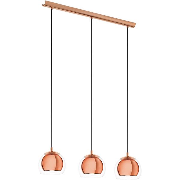 Lámpara de techo con 3 pantallas Cobre Rocamar 94591 Eglo | LeonLeds