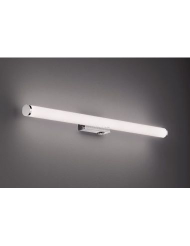 Casa de banho com dois espelhos e duas luminárias LED para espelho de casa de banho com interruptor cromado Mattimo Trio Lightin