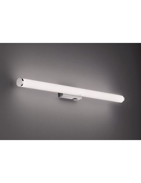 Casa de banho com dois espelhos e duas luminárias LED para espelho de casa de banho com interruptor cromado Mattimo Trio Lightin