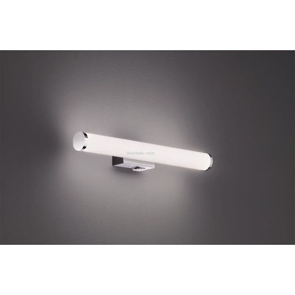 Baño con dos espejos y dos Apliques LED para espejo de baño con interruptor Mattimo cromado Trio Lighting | LeonLeds