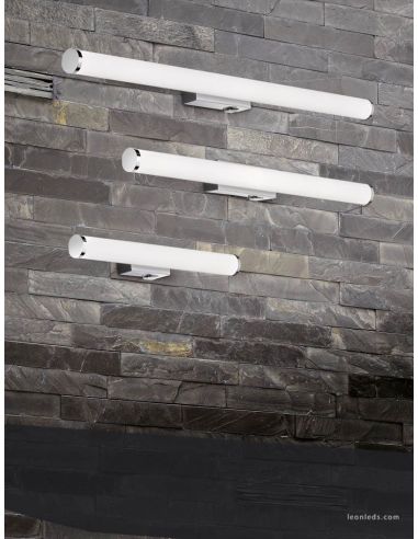 Gamme d'appliques LED pour miroir de salle de bain avec interrupteur Mattimo | LéonLeds