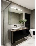 Salle de bains avec applique LED pour miroir de salle de bains avec interrupteur Mattimo noir Trio Lighting | LéonLeds