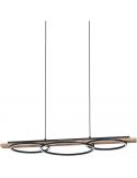 Lámpara de techo LED con 3 aros negros Boyal 25W 3.600Lm Eglo | LeonLeds