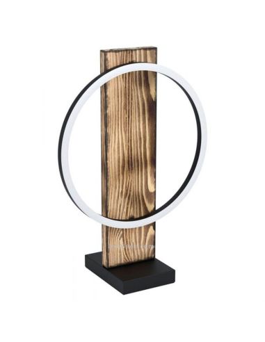 Lámpara de mesa LED de madera Boyal 12W 1.700Lm Ennegrecida Eglo | LeonLeds