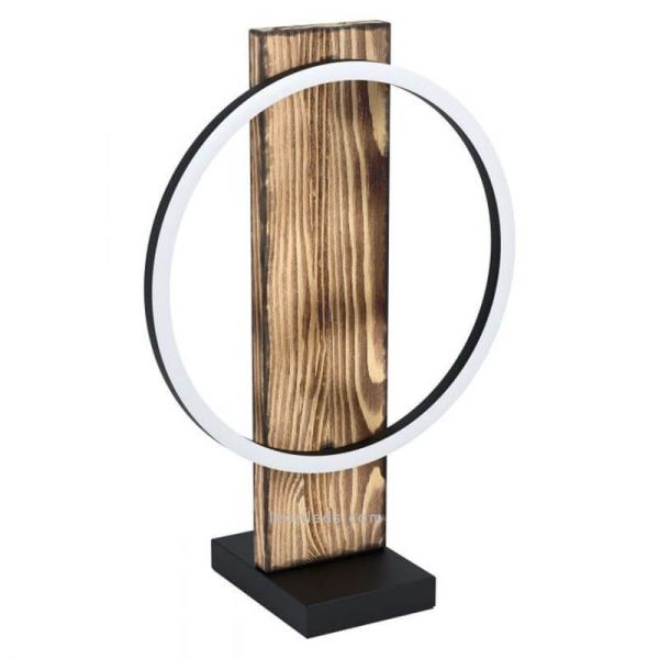 Lámpara de mesa LED de madera Boyal 12W 1.700Lm Ennegrecida Eglo | LeonLeds