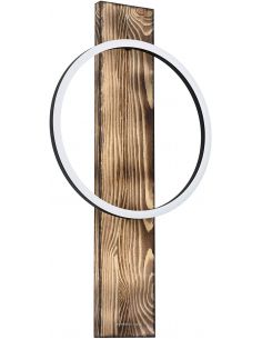 Aplique interior LED de madera y negro Boyal 12W 1700Lm 99353 | LeonLeds